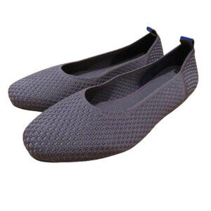 ROTHY'S The Square Wrap Flat Shoes in Maple Knit Minimalist Neutral - Size US 8